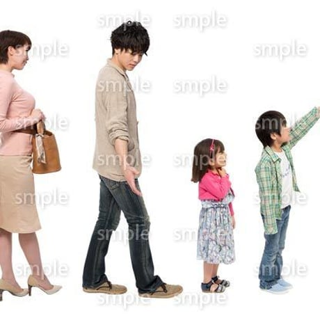 Cutout People　4人ファミリー　GG_258