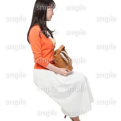 Cutout People　座る女性　KK_263