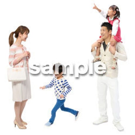 Cutout People　4人ファミリー　GG_102