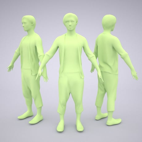 3D人モデルAポーズ　062_Syun
