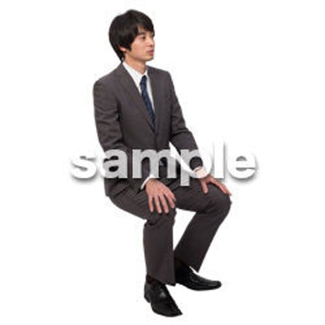 Cutout People　座る　男性　LL_012
