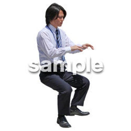 人物切抜き素材　座る人Ⅱ編　Q_376