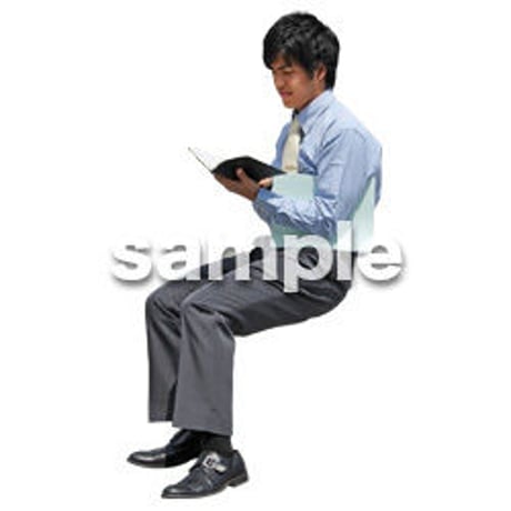 人物切抜き素材　座る人Ⅱ編　Q_387