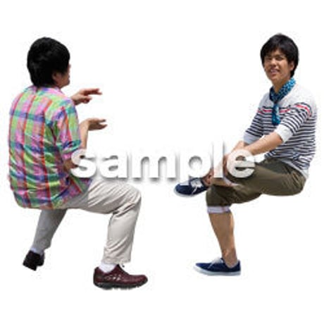 人物切抜き素材　座る人Ⅱ編　Q_073