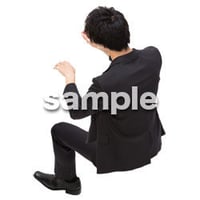 Cutout People　鳥瞰　座る男性 　FF_404