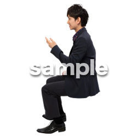 Cutout People　座る　男性　LL_079