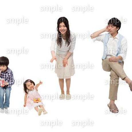 Cutout People　4人家族　II_321
