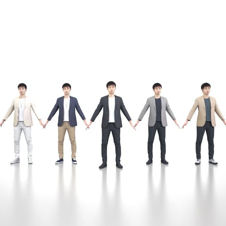 3D人モデルAポーズ　108_Sota