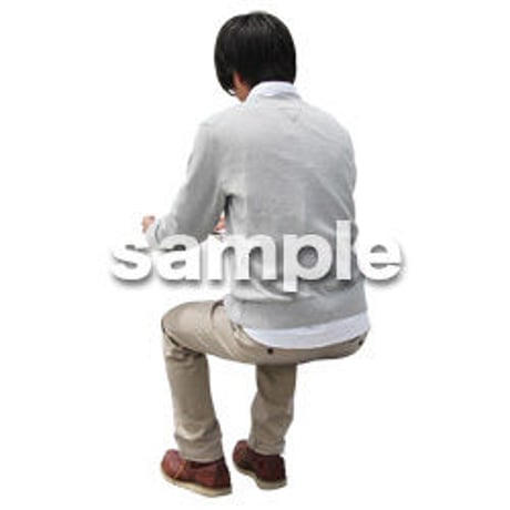 人物切抜き素材　座る人Ⅱ編　Q_511