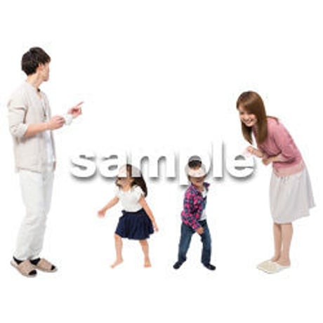 Cutout People　4人家族　II_332