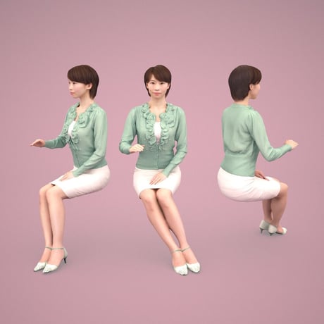 3D人物素材  [Posed]  029_Haru