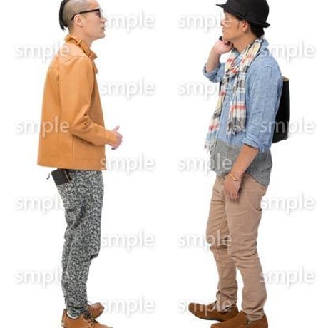 Cutout People　男性ペア　JJ_398