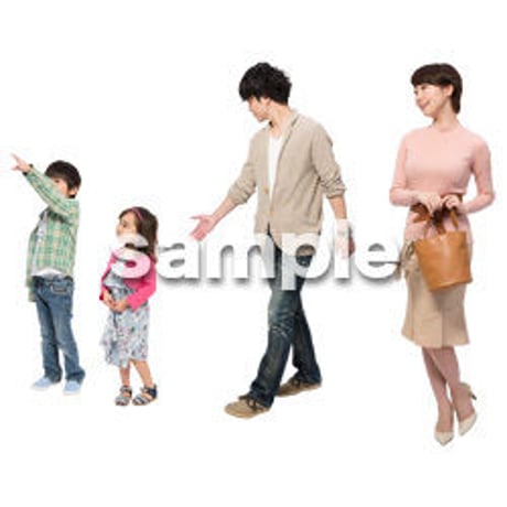 Cutout People　4人ファミリー　GG_257