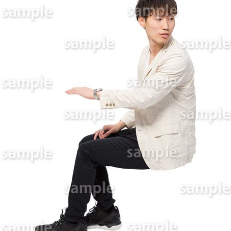 人物切抜きセット☆座る男性　1_set179