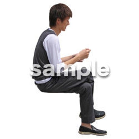 人物切抜き素材　座る人Ⅱ編　Q_538