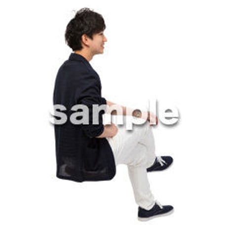 Cutout People　座る　男性　LL_164