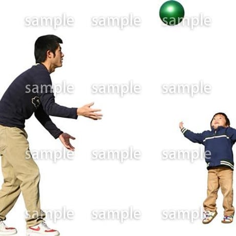 人物切抜き素材　リビング・散歩編　I_390