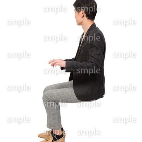 Cutout People　座る　男性　LL_174