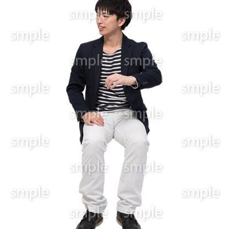Cutout People　座る　男性　LL_111