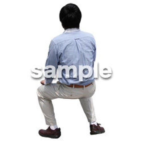 人物切抜き素材　座る人Ⅱ編　Q_505