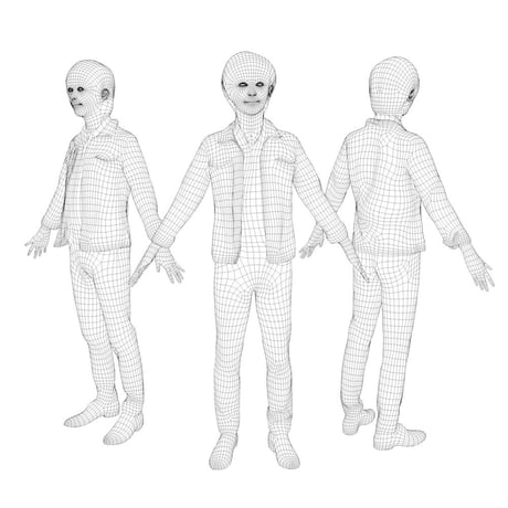 3D人モデルAポーズ　088_Ren
