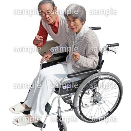 人物切抜き素材　シニア介護編　S_338