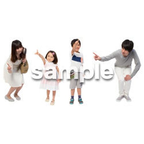 Cutout People　4人ファミリー　GG_476