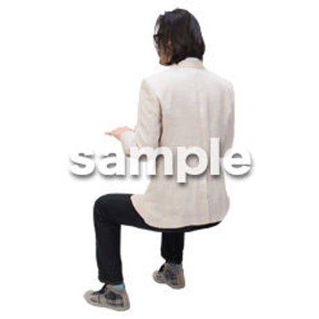 Cutout People　座る　男性　LL_309