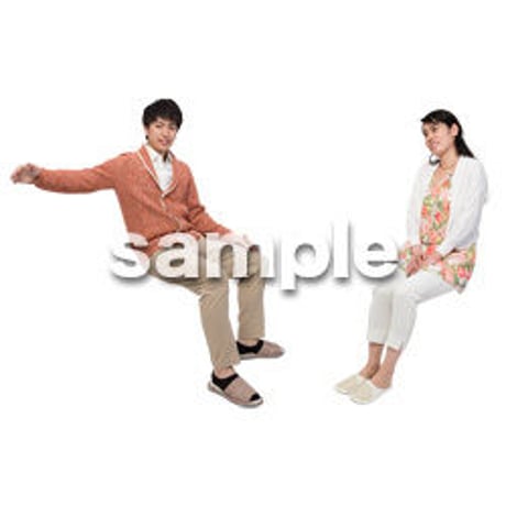 Cutout People　アットホーム　座る　II_407