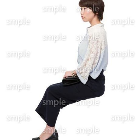 Cutout People　座る女性　KK_158
