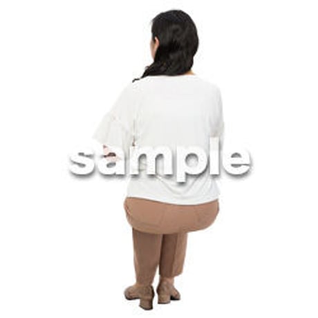 Cutout People　座る女性　KK_460