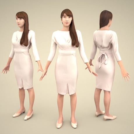 3D人モデルAポーズ　004_Rika
