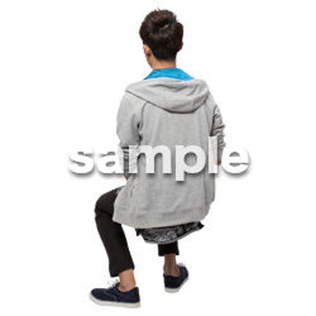 Cutout People　座る　男性　LL_410