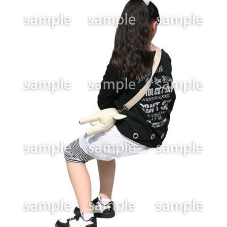 人物切抜き素材　座る人編　H_596