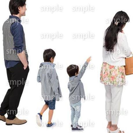 Cutout People　4人ファミリー　GG_374