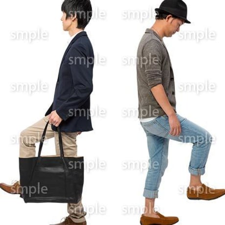 Cutout People　階段を上る動作　JJ_438