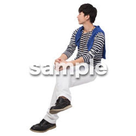 Cutout People　座る　男性　LL_391
