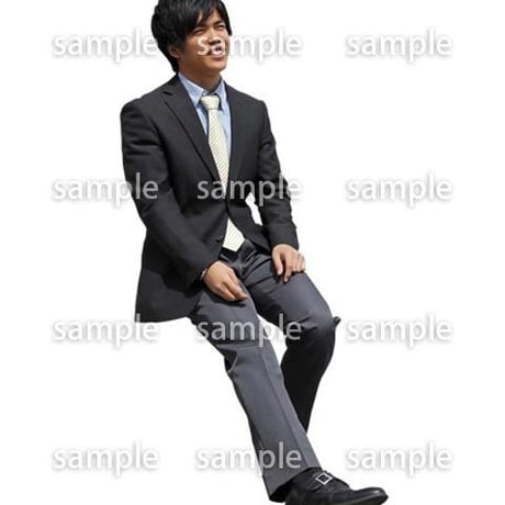 人物切抜き素材　座る人Ⅱ編　Q_371