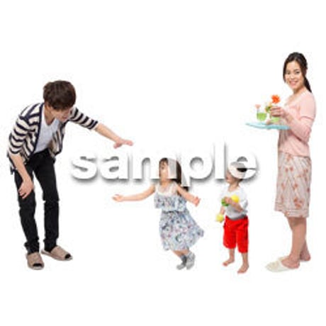 Cutout People　4人家族　II_342