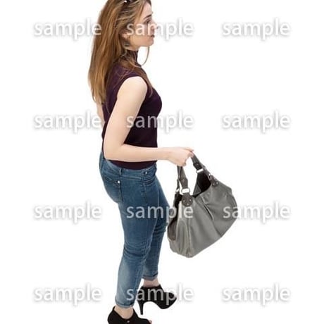 Cutout People　鳥瞰　人物 女性　FF_344