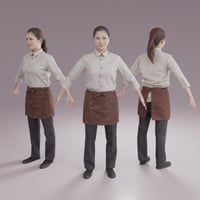 3D人モデルAポーズ　178_Sara