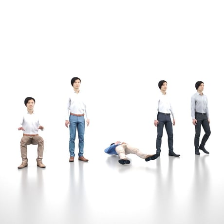 3D人モデルAポーズ　068_Syun
