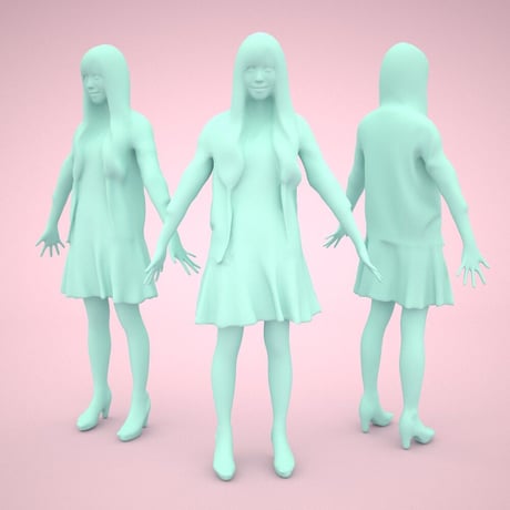 3D人モデルAポーズ　072_Yui