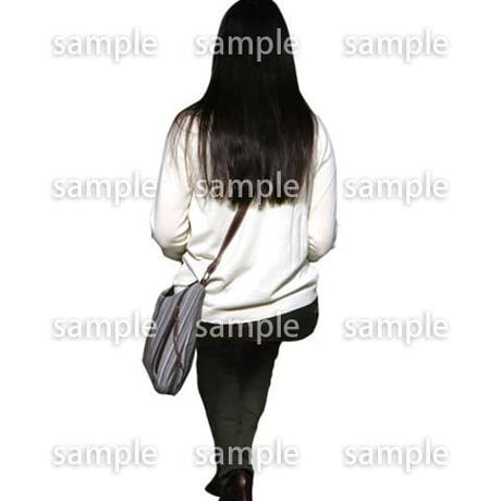 人物切抜き素材　座る人編　H_456