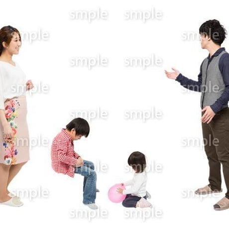 Cutout People　4人家族　II_338