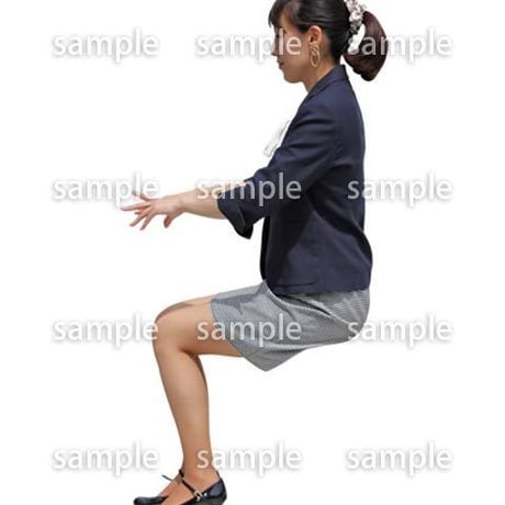 人物切抜き素材　座る人Ⅱ編　Q_100