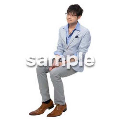 Cutout People　座る　男性　LL_282