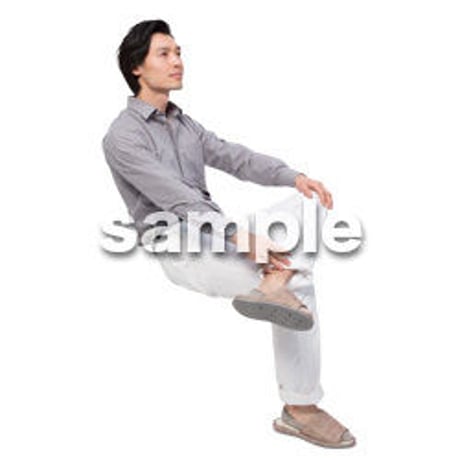 Cutout People　座る　男性　LL_267