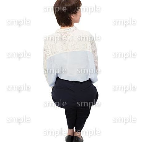 Cutout People　座る女性　KK_160