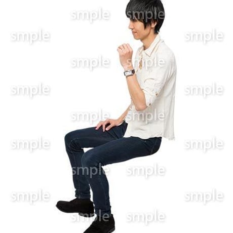 Cutout People　座る　男性　LL_353
